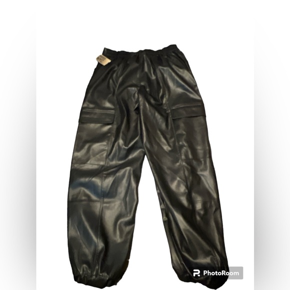 Madden NYC Juniors Plus Size Faux Leather Joggers - Picture 8 of 9